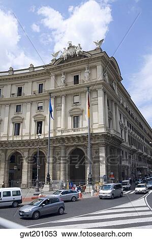 Traffic in front of a building, Piazza della Repubblica, Rome, Italy View Large Photo Image Stock Image - Traffic in front of a building, Piazza della Repubblica, Rome, Italy. Fotosearch