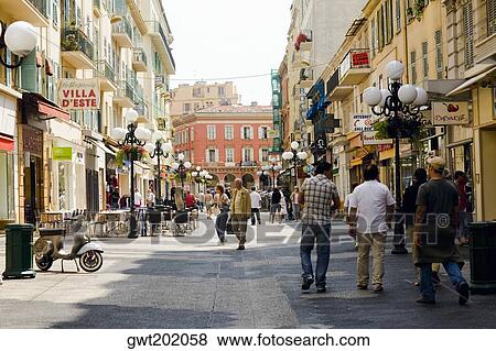 Group of people walking in a market, Nice, France View Large Photo Image Stock Photo - Group of people walking in a market, Nice, France. Fotosearch