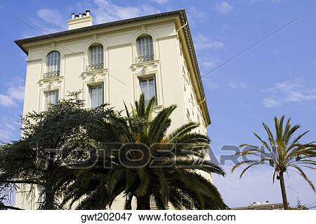 Low angle view of a building, Nice, France View Large Photo Image Stock Photo - Low angle view of a building, Nice, France. Fotosearch