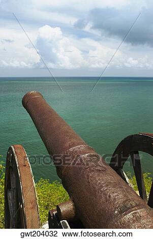 Cannon at the seaside, Morgan Fort, Providencia y Santa Catalina, San Andres y Providencia Department, Colombia View Large Photo Image Stock Image - Cannon at the seaside, Morgan Fort, Providencia y Santa Catalina, San Andres y Providencia Department, Colombia. Fotosearch