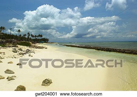 Panoramic view of a beach, San Andres, Providencia y Santa Catalina, San Andres y Providencia Department, Colombia View Large Photo Image Stock Image - Panoramic view of a beach, San Andres, Providencia y Santa Catalina, San Andres y Providencia Department, Colombia. Fotosearch