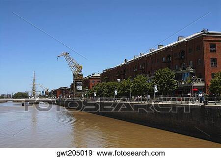 Buildings at the roadside, Puerto Madero, Buenos Aires, Argentina View Large Photo Image Stock Photo - Buildings at the roadside, Puerto Madero, Buenos Aires, Argentina. Fotosearch