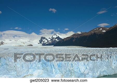 Glacier in a lake with mountains in the background, Moreno Glacier, Argentine Glaciers National Park, Lake Argentino, El Calafate, Patagonia, Argentina View Large Photo Image Stock Image - Glacier in a lake with mountains in the background, Moreno Glacier, Argentine Glaciers National Park, Lake Argentino, El Calafate, Patagonia, Argentina. Fotosearch