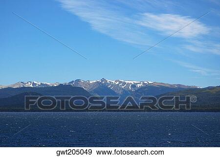 Lake in front of a mountain range, Lake Nahuel Huapi, San Carlos De Bariloche, Argentina View Large Photo Image Stock Photo - Lake in front of a mountain range, Lake Nahuel Huapi, San Carlos De Bariloche, Argentina. Fotosearch