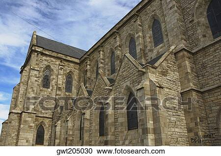Stock Image - Low angle view of a church, Church of Our Lady Nahuel Huapi, San Carlos De Bariloche, Argentina. Fotosearch