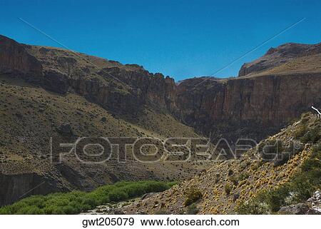 Mountain on a landscape, Pinturas River, Patagonia, Argentina View Large Photo Image Stock Photo - Mountain on a landscape, Pinturas River, Patagonia, Argentina. Fotosearch