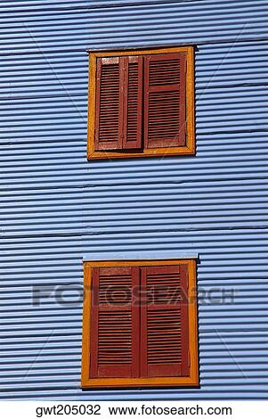 Windows on the wall of a building, Caminito, La Boca, Buenos Aires, Argentina View Large Photo Image Stock Image - Windows on the wall of a building, Caminito, La Boca, Buenos Aires, Argentina. Fotosearch