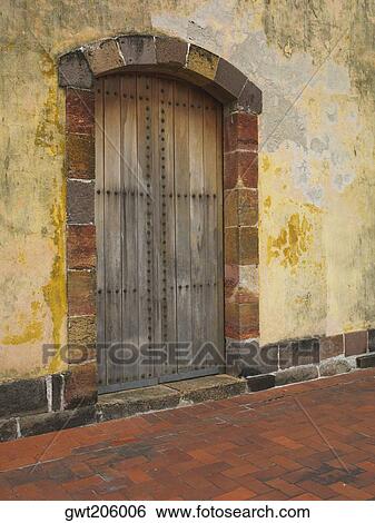 Closed door in a wall, Old Panama, Panama City, Panama View Large Photo Image Stock Photograph - Closed door in a wall, Old Panama, Panama City, Panama. Fotosearch