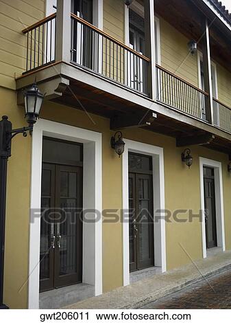 Stock Image - Closed doors of a building, Old Panama, Panama City, Panama. Fotosearch