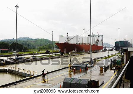 Container ship at a commercial dock, Panama Canal, Panama View Large Photo Image Stock Image - Container ship at a commercial dock, Panama Canal, Panama. Fotosearch
