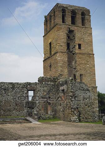 Low angle view of the old ruins of a church, La Merced Church, Old Panama, Panama City, Panama View Large Photo Image Picture - Low angle view of the old ruins of a church, La Merced Church, Old Panama, Panama City, Panama. Fotosearch