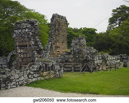 Old ruins of a building, Old Panama, Panama City, Panama View Large Photo Image Stock Image - Old ruins of a building, Old Panama, Panama City, Panama. Fotosearch