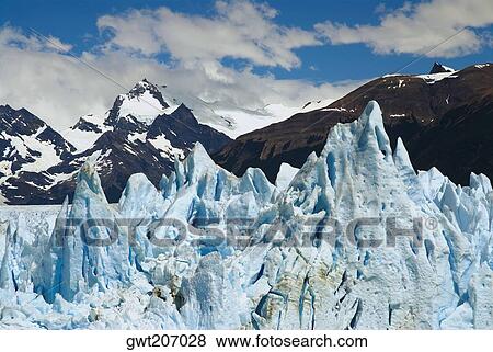 Glaciers in front of mountains, Glacier Grande, Mt Fitzroy, Chalten, Southern Patagonian Ice Field, Patagonia, Argentina View Large Photo Image Stock Photo - Glaciers in front of mountains, Glacier Grande, Mt Fitzroy, Chalten, Southern Patagonian Ice Field, Patagonia, Argentina. Fotosearch