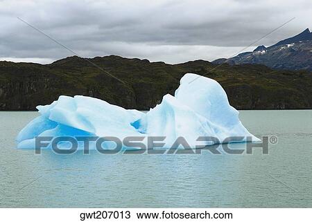 Stock Image - Iceberg in a lake, Lake Argentino, Patagonia, Argentina. Fotosearch