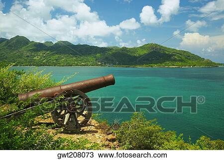Cannon at the seaside, Morgan Fort, Providencia y Santa Catalina, San Andres y Providencia Department, Colombia View Large Photo Image Stock Image - Cannon at the seaside, Morgan Fort, Providencia y Santa Catalina, San Andres y Providencia Department, Colombia. Fotosearch