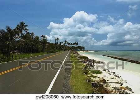 Road at the seaside, San Andres, Providencia y Santa Catalina, San Andres y Providencia Department, Colombia View Large Photo Image Stock Image - Road at the seaside, San Andres, Providencia y Santa Catalina, San Andres y Providencia Department, Colombia. Fotosearch