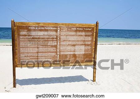 Information board on the beach, Cancun, Mexico View Large Photo Image Stock Photo - Information board on the beach, Cancun, Mexico. Fotosearch