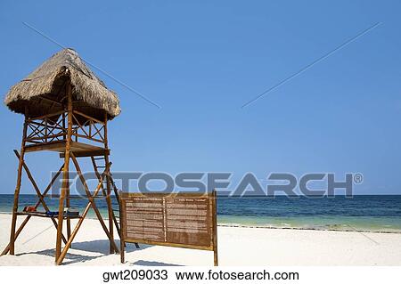 Lifeguard hut and an information board on the beach, Cancun, Mexico View Large Photo Image Stock Image - Lifeguard hut and an information board on the beach, Cancun, Mexico. Fotosearch