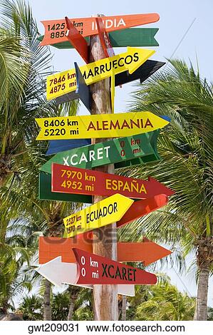 Low angle view of a signboard, Cancun, Mexico View Large Photo Image Stock Image - Low angle view of a signboard, Cancun, Mexico. Fotosearch