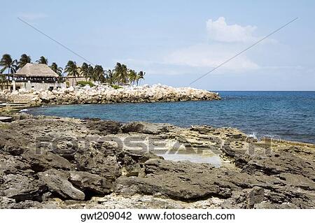 Rocks on the coast, Cancun, Mexico View Large Photo Image Stock Image - Rocks on the coast, Cancun, Mexico. Fotosearch
