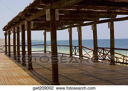 Wooden structure on a boardwalk, Cancun, Mexico View Large Photo Image Stock Image - Wooden structure on a boardwalk, Cancun, Mexico. Fotosearch