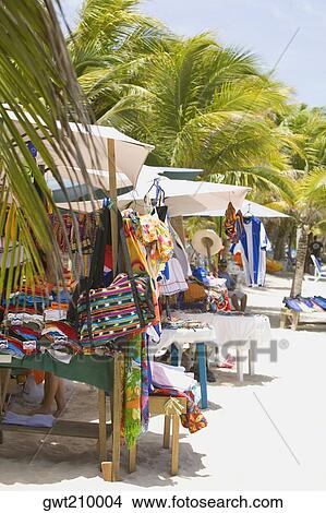 Market stall on the beach, Honduras View Large Photo Image Picture - Market stall on the beach, Honduras. Fotosearch