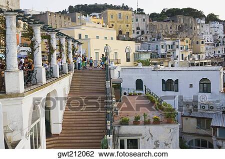 Buildings in a town, Capri, Campania, Italy View Large Photo Image Stock Image - Buildings in a town, Capri, Campania, Italy. Fotosearch