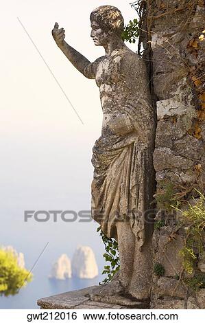 Close-up of a statue of Emperor Augustus, Monte Solaro, Faraglioni Rocks, Capri, Campania, Italy View Large Photo Image Stock Photograph - Close-up of a statue of Emperor Augustus, Monte Solaro, Faraglioni Rocks, Capri, Campania, Italy. Fotosearch
