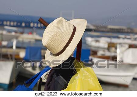 Close-up of a sun hat, Capri, Campania, Italy View Large Photo Image Stock Image - Close-up of a sun hat, Capri, Campania, Italy. Fotosearch