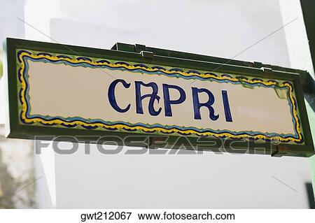 Close-up of an information board, Capri, Campania, Italy View Large Photo Image Stock Photo - Close-up of an information board, Capri, Campania, Italy. Fotosearch