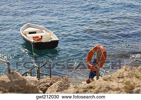 High angle view of a boat in the sea, Capri, Campania, Italy View Large Photo Image Stock Image - High angle view of a boat in the sea, Capri, Campania, Italy. Fotosearch