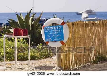 Information board fixed with a life belt, Capri, Campania, Italy View Large Photo Image Stock Photograph - Information board fixed with a life belt, Capri, Campania, Italy. Fotosearch