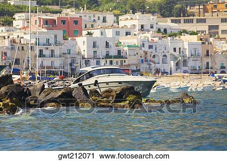 Motorboat docked at a port, Marina Grande, Capri, Campania, Italy View Large Photo Image Stock Image - Motorboat docked at a port, Marina Grande, Capri, Campania, Italy. Fotosearch
