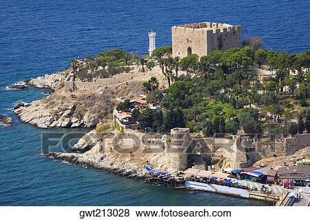 High angle view of a fort in an island, Ephesus, Turkey View Large Photo Image Stock Photo - High angle view of a fort in an island, Ephesus, Turkey. Fotosearch