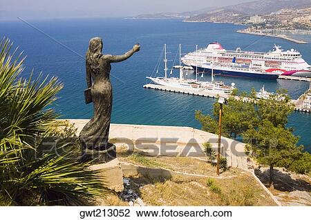 High angle view of a passenger ship at a harbor, Ephesus, Turkey View Large Photo Image Stock Image - High angle view of a passenger ship at a harbor, Ephesus, Turkey. Fotosearch
