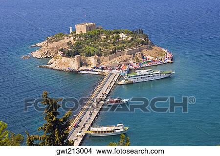 Picture - High angle view of an island, Ephesus, Turkey. Fotosearch