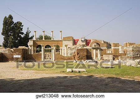 Old ruins of buildings, Ephesus, Turkey View Large Photo Image Stock Photo - Old ruins of buildings, Ephesus, Turkey. Fotosearch