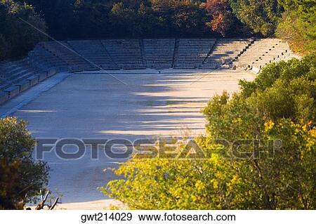 High angle view of an arena, Rhodes, Dodecanese Islands, Greece View Large Photo Image Stock Photo - High angle view of an arena, Rhodes, Dodecanese Islands, Greece. Fotosearch
