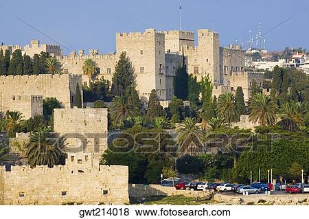 Palace in a city, Grand Master's Palace, Rhodes, Dodecanese Islands, Greece View Large Photo Image Stock Photo - Palace in a city, Grand Master's Palace, Rhodes, Dodecanese Islands, Greece. Fotosearch