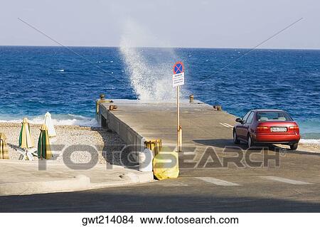 Pier on the beach, Rhodes, Dodecanese Islands, Greece View Large Photo Image Picture - Pier on the beach, Rhodes, Dodecanese Islands, Greece. Fotosearch