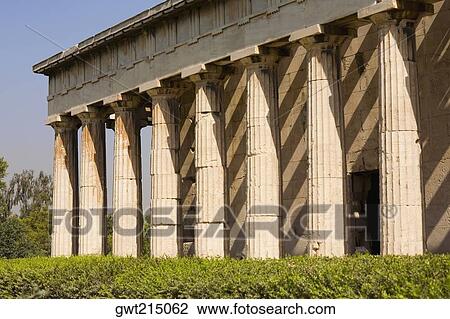 Columns in a temple, Temple of Hephaestus, Athens, Greece View Large Photo Image Stock Image - Columns in a temple, Temple of Hephaestus, Athens, Greece. Fotosearch