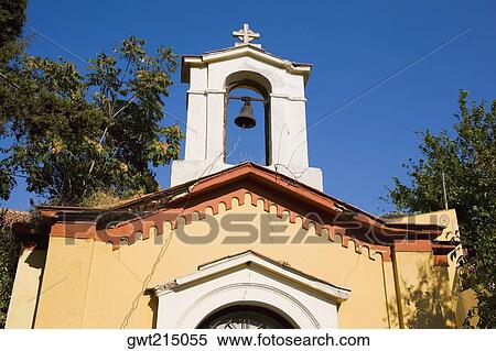 Low angle view of a bell tower, Athens, Greece View Large Photo Image Stock Photography - Low angle view of a bell tower, Athens, Greece. Fotosearch