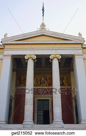 Low angle view of an educational building, Athens Academy, Athens, Greece View Large Photo Image Stock Image - Low angle view of an educational building, Athens Academy, Athens, Greece. Fotosearch