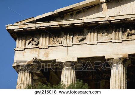 Low angle view of an old ruin, Acropolis, Athens, Greece View Large Photo Image Stock Photo - Low angle view of an old ruin, Acropolis, Athens, Greece. Fotosearch