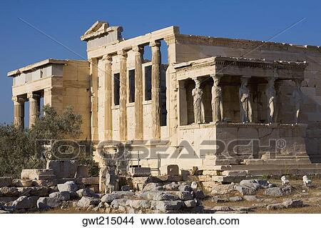 Old ruins of a temple, The Erechtheum, Acropolis, Athens, Greece View Large Photo Image Picture - Old ruins of a temple, The Erechtheum, Acropolis, Athens, Greece. Fotosearch