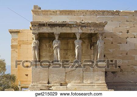 Old ruins of a temple, The Erechtheum, Acropolis, Athens, Greece View Large Photo Image Stock Photo - Old ruins of a temple, The Erechtheum, Acropolis, Athens, Greece. Fotosearch