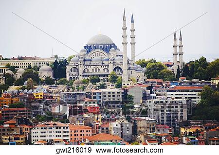 Buildings near a mosque, Blue Mosque, Istanbul, Turkey View Large Photo Image Stock Photo - Buildings near a mosque, Blue Mosque, Istanbul, Turkey. Fotosearch