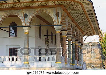 Colonnade of a mosque, Blue Mosque, Istanbul, Turkey View Large Photo Image Stock Photography - Colonnade of a mosque, Blue Mosque, Istanbul, Turkey. Fotosearch