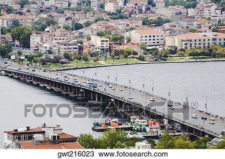 High angle view of a bridge over a river, Bosphorus Bridge, Bosphorus River, Istanbul, Turkey View Large Photo Image Stock Image - High angle view of a bridge over a river, Bosphorus Bridge, Bosphorus River, Istanbul, Turkey. Fotosearch