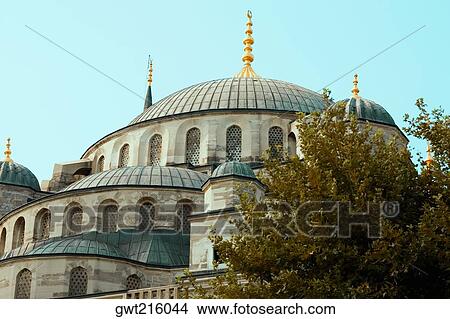 Low angle view of a mosque, Blue Mosque, Istanbul, Turkey View Large Photo Image Picture - Low angle view of a mosque, Blue Mosque, Istanbul, Turkey. Fotosearch